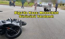 Biga’da Kaza: Motosiklet Sürücüsü Yaralandı