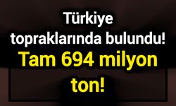Türkiye topraklarında bulundu! Tam 694 milyon ton!