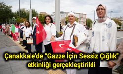 Çanakkale’de “Gazze İçin Sessiz Çığlık" etkinliği gerçekleştirildi