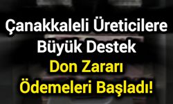 Çanakkaleli Üreticilere Büyük Destek: Don Zararı Ödemeleri Başladı!