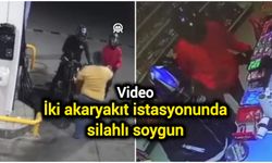İki akaryakıt istasyonunda silahlı soygun
