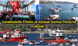Çanakkale'de Filistin ve Küresel Sumud Filosu'na destek
