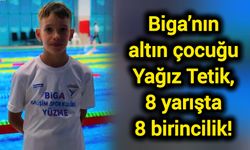 Biga’nın altın çocuğu Yağız Tetik, 8 yarışta 8 birincilik!
