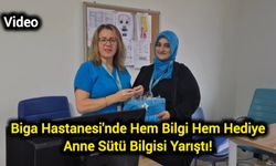 Biga Hastanesi'nde Hem Bilgi Hem Hediye: Anne Sütü Bilgisi Yarıştı!
