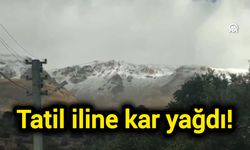 Tatil iline kar yağdı!