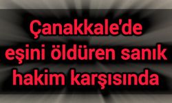 Çanakkale'de eşini öldüren sanık hakim karşısında