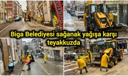 Biga Belediyesi sağanak yağışa karşı teyakkuzda