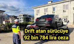 Drift atan sürücüye 92 bin 784 lira ceza