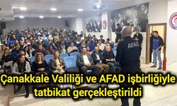 Çanakkale Valiliği ve AFAD işbirliğiyle tatbikat gerçekleştirildi
