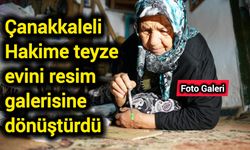 Çanakkaleli Hakime teyze evini resim galerisine dönüştürdü