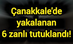Çanakkale'de yakalanan 6 zanlı tutuklandı!