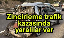Zincirleme trafik kazasında yaralılar var