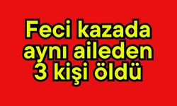 Feci kazada aynı aileden 3 kişi öldü
