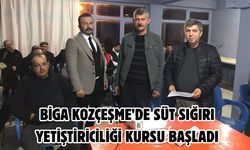 Biga Kozçeşme’de süt sığırı yetiştiriciliği kursu başladı