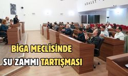 Biga meclisinde su zammı tartışması
