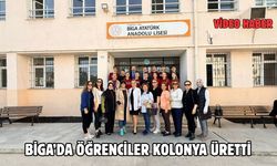 Çanakkale Biga’da öğrenciler, öğretmenler günü için kolonya üretti