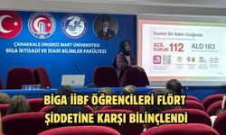 Biga İİBF öğrencileri flört şiddetine karşı bilinçlendi
