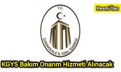 KGYS Bakım Onarım Hizmeti Alınacak
