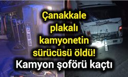 Çanakkale plakalı kamyonetin sürücüsü öldü! Kamyon şoförü kaçtı