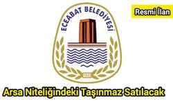 Arsa Niteliğindeki Taşınmaz Satılacak