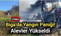 Biga’da Yangın Paniği! Alevler Yükseldi