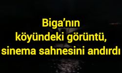 Biga’nın köyündeki görüntü, sinema sahnesini andırdı
