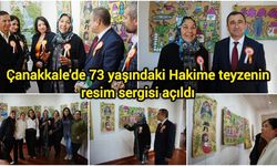 Çanakkale'de 73 yaşındaki Hakime teyzenin resim sergisi açıldı