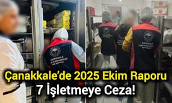 Çanakkale’de 2025 Ekim Raporu: 7 İşletmeye Ceza!