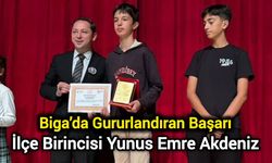 Biga’da Gururlandıran Başarı: İlçe Birincisi Yunus Emre Akdeniz