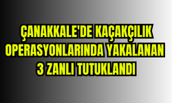 Çanakkale'de kaçakçılık operasyonlarında yakalanan 3 zanlı tutuklandı