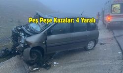 Peş Peşe Kazalar: 4 Yaralı
