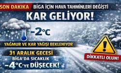 Son Dakika: Biga İçin Hava Tahminleri Değişti, Kar Geliyor