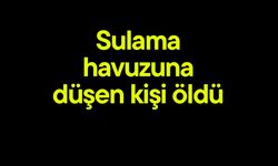 Sulama havuzuna düşen kişi öldü