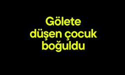 Gölete düşen çocuk boğuldu