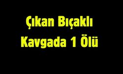 Bıçaklı Kavgada 1 Kişi Hayatını Kaybetti