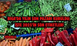 Biga’da yılın son pazarı kuruldu: İşte 2025’in son etiketleri
