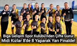 Biga Gelişim Spor Kulübü'nden Çifte Gurur: Midi Kızlar 8'de 8 Yaparak Yarı Finalde!