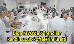 Biga MYO’da öğrenciler kendi sucuk köftelerini üretti