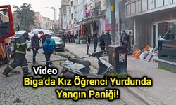 Biga’da Kız Öğrenci Yurdunda Yangın Paniği!