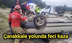 Çanakkale yolunda feci kaza
