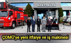 ÇOMÜ’ye yeni itfaiye ve iş makinesi