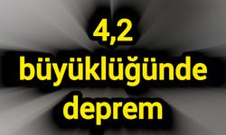 4,2 büyüklüğünde deprem