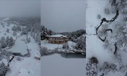 Dumanlı Tabiat Parkı beyaza büründü