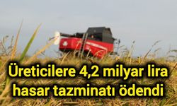 Üreticilere 4,2 milyar lira hasar tazminatı ödendi