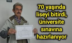 70 yaşında liseyi bitirdi, üniversite sınavına hazırlanıyor