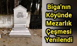 Biga'nın Köyünde Mezarlık Çeşmesi Yenilendi