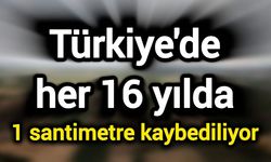 Türkiye'de her 16 yılda 1 santimetre kaybediliyor