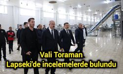 Vali Toraman Lapseki'de incelemelerde bulundu