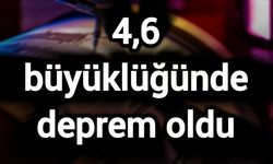4,6 büyüklüğünde deprem oldu