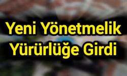 Yeni Yönetmelik Yürürlüğe Girdi